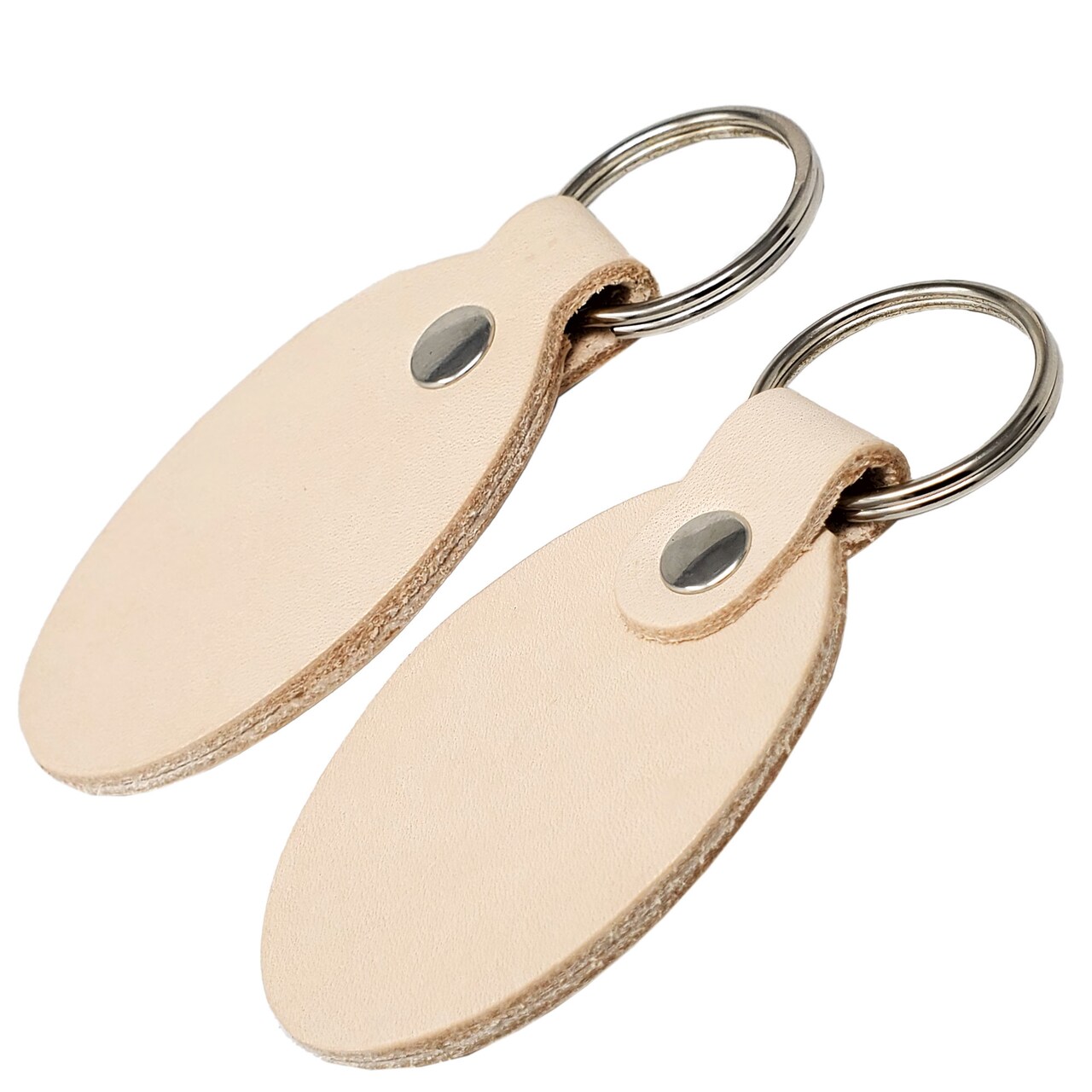 2 Sided Leather Key Chains 10 Pack-Customize it for Promotional Gifts, Fundraising, Events, Wedding - Engrave on Both Sides
